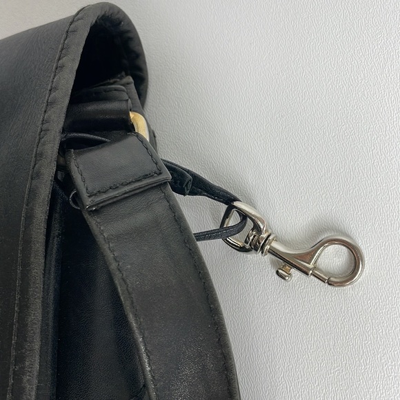 Ganson vintage leather shoulder bag purse black - Picture 14 of 16